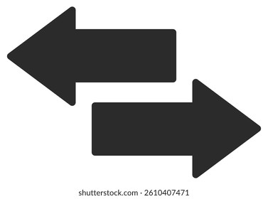 Exchange arrow icon isolated on white background.