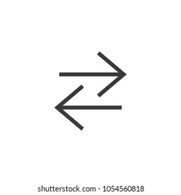Exchange Arrow Icon. isolated perfect pixel with flat style in white background for UI, app, web site, logo. Vector illustration.