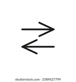 Exchange Arrow Icon. isolated perfect pixel with flat style in white background for UI, app, web site, logo. Vector illustration.