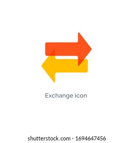 Exchange Arrow Icon, Reverse Swap Vector Switch Flip. Exchange Data Symbol Icon