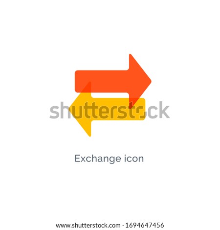 Exchange arrow icon, reverse swap vector switch flip. Exchange data symbol icon