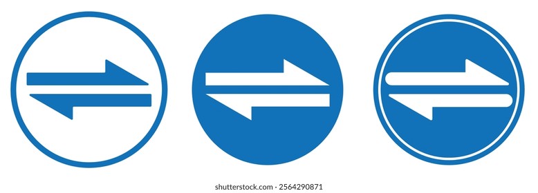 exchange arrow icon set. Left right arrows vector icon set. transfer arrow eps 10.