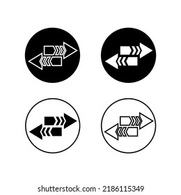 Exchange arrow icon. Swap icon vector on circle button. Vector eps10