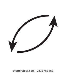 Exchange arrow icon vector . curve arrow icon. 