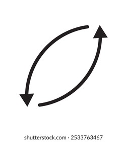 Exchange arrow icon vector . curve arrow icon. 