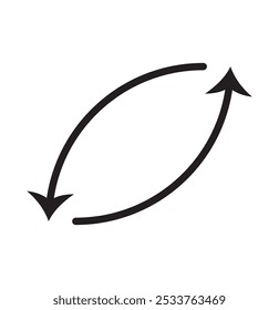 Icono de flecha de intercambio. Vector de flecha de curva. 