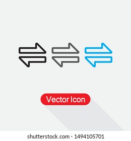 Exchange Arrow Icon Vector Illustration On Light Gray Background Eps10