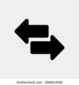 Exchange arrow icon vector illustration in solid style, use for website mobile app presentation