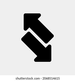 Exchange arrow icon vector illustration in solid style, use for website mobile app presentation