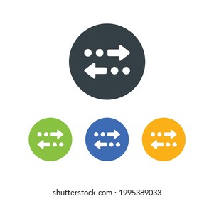 Exchange arrow icons set isolated on white.