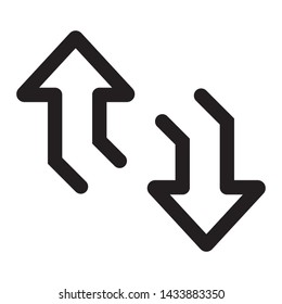 exchange arrow - minimal line web icon. simple vector illustration. concept for infographic, website or app.