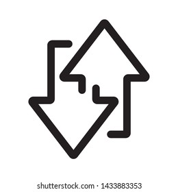 exchange arrow - minimal line web icon. simple vector illustration. concept for infographic, website or app.