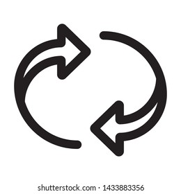 exchange arrow - minimal line web icon. simple vector illustration. concept for infographic, website or app.