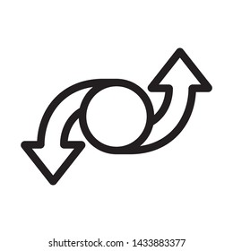 exchange arrow - minimal line web icon. simple vector illustration. concept for infographic, website or app.