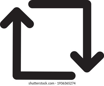 Exchange Arrow outline icon for website or other content