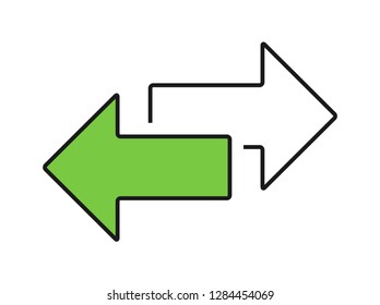 Exchange arrow transfer icon, logo. Vector isloated on white background .