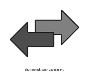 Exchange arrow transfer icon, logo. Vector isloated on white background .