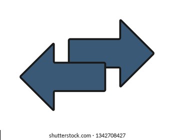 Exchange arrow transfer icon, logo. Vector isloated on white background .