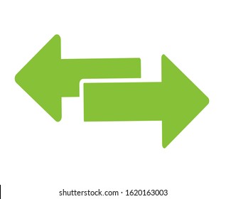 Exchange arrow transfer icon, logo. Vector isloated on white background