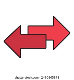 Exchange arrow transfer icon,swap web button design, move symbol vector illustration .