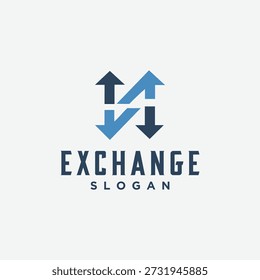 Vetor de design de ícone de logotipo de transferência de seta do Exchange 