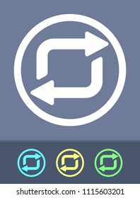 Exchange Arrows - Circle Glyph Icons. A simple vector icon.