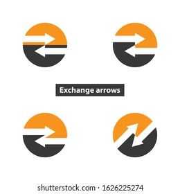 Exchange arrows in circle icon