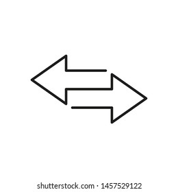 Exchange arrows icon isolated. Finance transfer element. Linear design. EPS 10