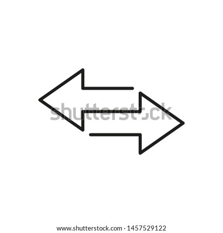 Exchange arrows icon isolated. Finance transfer element. Linear design. EPS 10