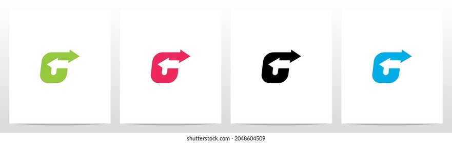 Exchange Arrows On Letter Logo Design C
