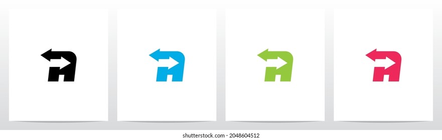 Intercambiar Flechas En El Diseño De Logotipo De Letra A