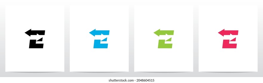 Exchange Arrows On Letter Logo Design E