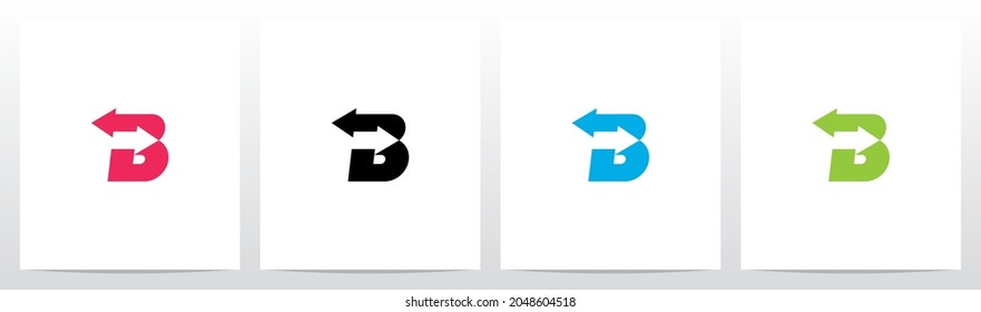 Exchange Arrows On Letter Logo Design B