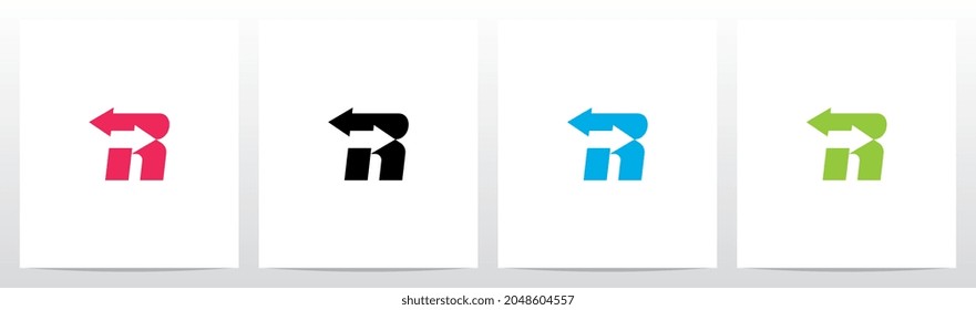 Exchange Arrows On Letter Logo Design R