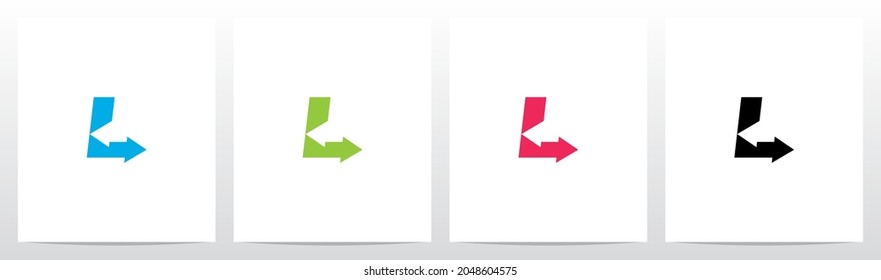 Exchange Arrows On Letter Logo Design L