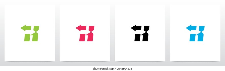 Exchange Arrows On Letter Logo Design K