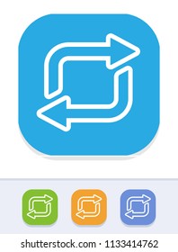 Exchange Arrows - Tile Stroke Icons. A simple vector icon.