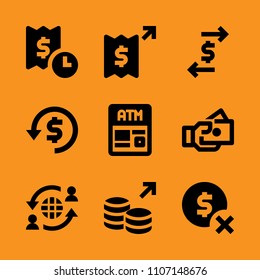 exchange, background, transfer and standing icon set. Vector illustration for web and design.