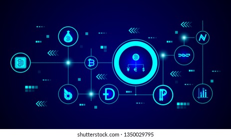 exchange bitcoin icon. From crypto set