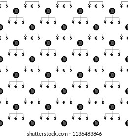 exchange bitcoin icon in Pattern style on white background