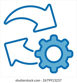 Exchange Blau Weiß, einzelne Symbolgrafik