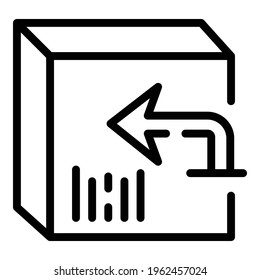 Exchange box icon. Outline Exchange box vector icon for web design isolated on white background