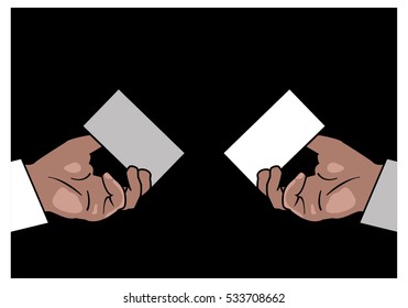 exchange  of business cards