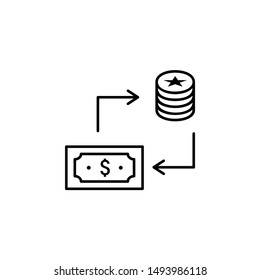 Exchange, casino icon. Element of casino icon