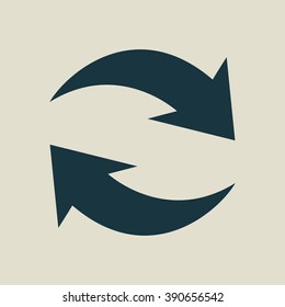 Exchange and convert icon. Arrow, trade, return. Vector illustration.