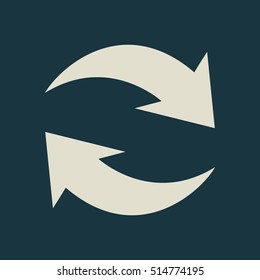 Exchange and convert icon. Arrow, trade, return. Vector illustration.