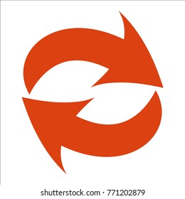Exchange and convert icon. Arrow, trade, return. Vector illustration.