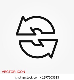 Exchange and convert icon. Logo, illustration, vector sign symbol