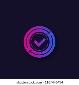exchange, convertation completed, vector icon design