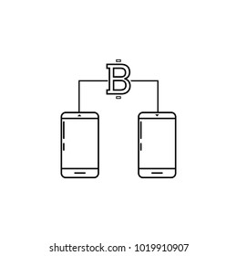exchange of crepto-currency icon. Element of crypto currency for mobile concept and web apps. Thin line  icon for website design and development, app development. Premium icon on white background